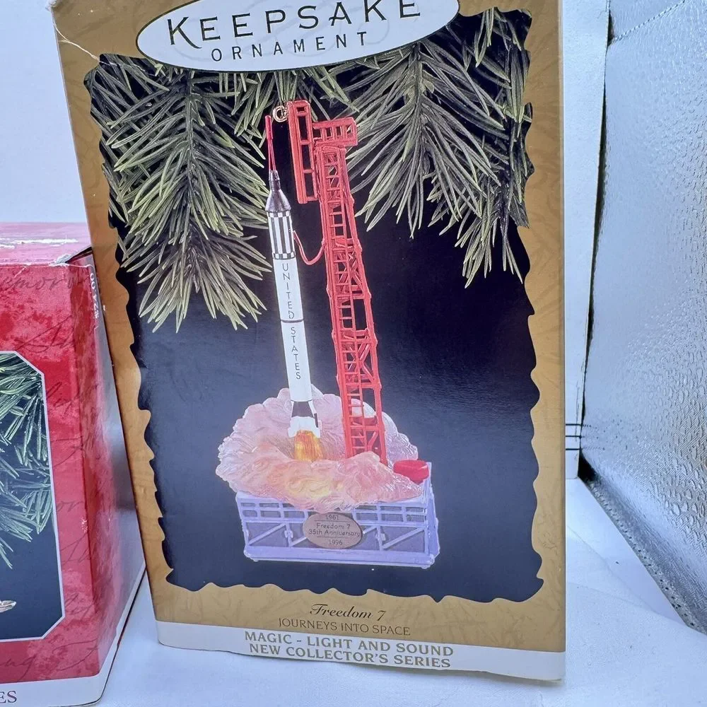 Hallmark Keepsake 3 Spacecraft Ornaments Vintage '92 '96 '98 Original Boxes Xmas